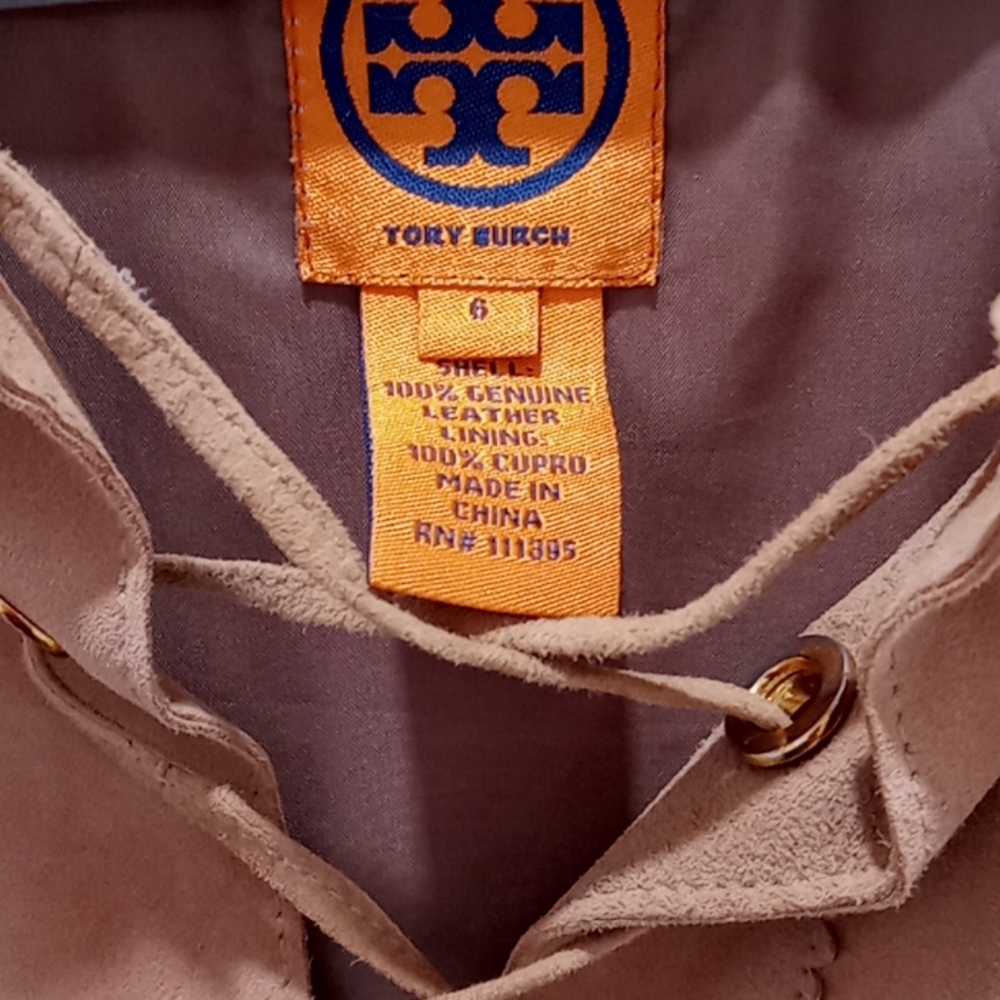 Tory Burch leather top of short dress